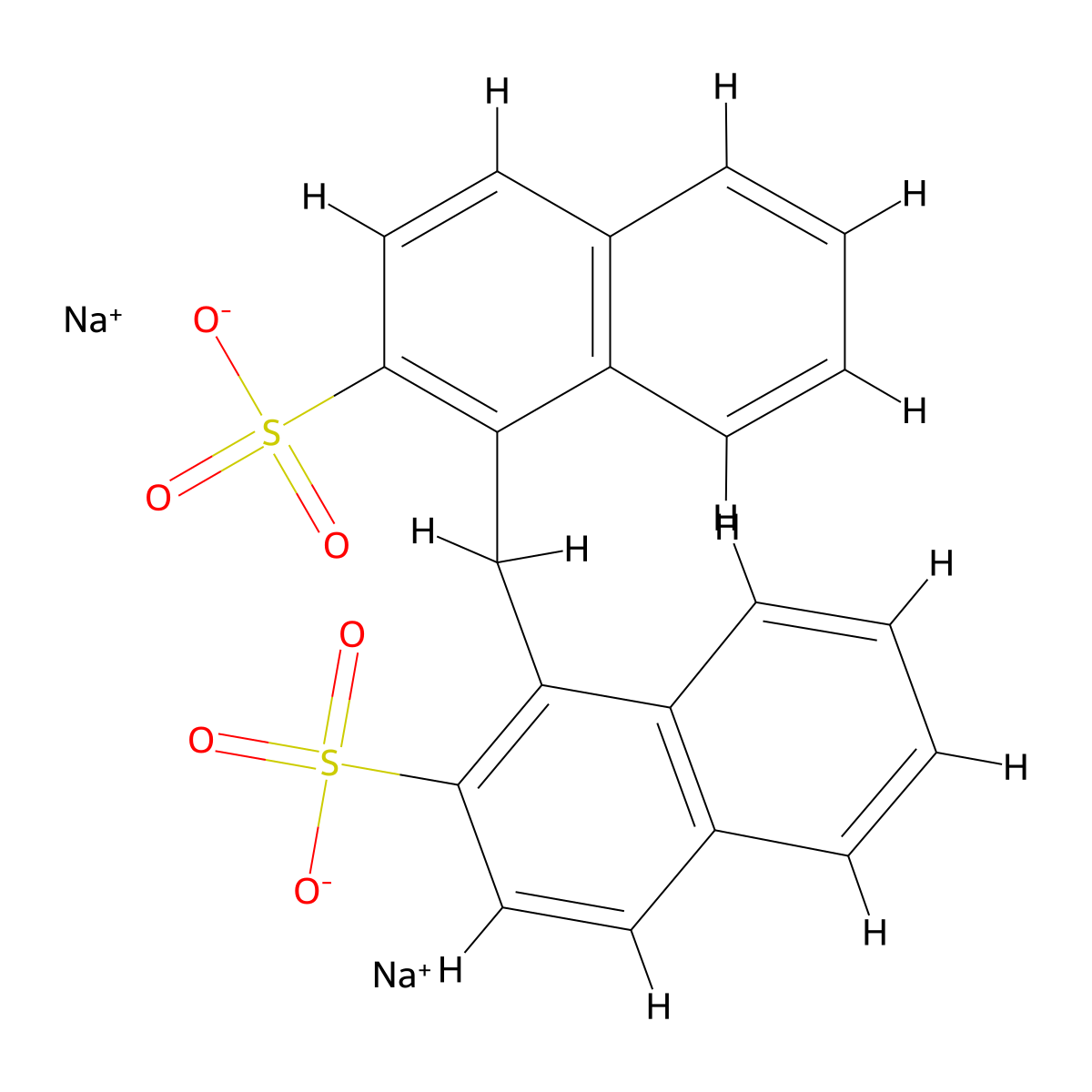 2-Naphthalenesulfonic acid, 1,1'-methylenebis-, sodium salt (1:2) molecular structure, CAS 19281-79-9