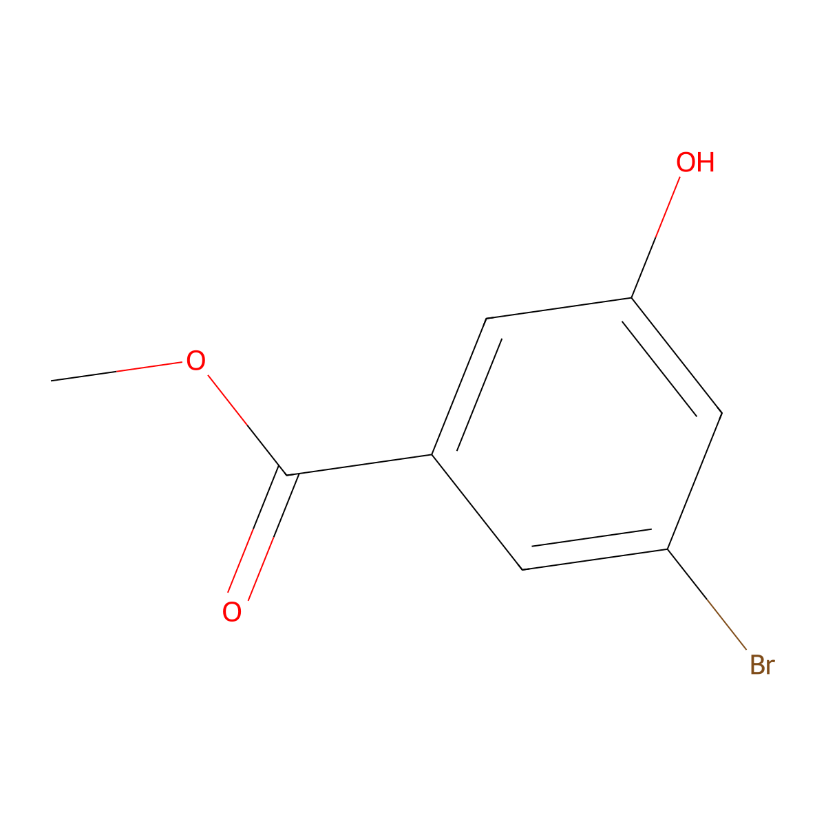 Methyl 3-bromo-5-hydroxybenzoate molecular structure, CAS 192810-12-1