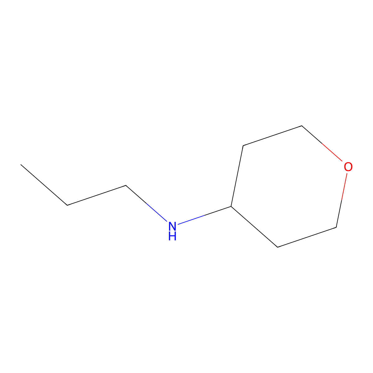 N-Propyltetrahydro-2H-pyran-4-amine molecular structure, CAS 192811-37-3