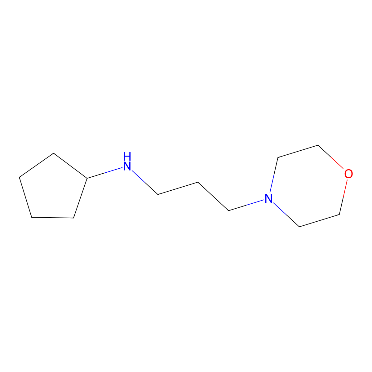 N-[3-(Morpholin-4-yl)propyl]cyclopentanamine molecular structure, CAS 192811-39-5