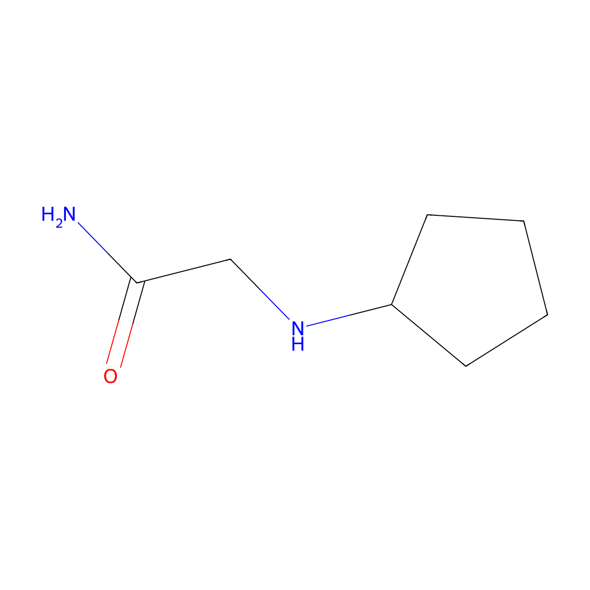 2-(Cyclopentylamino)acetamide molecular structure, CAS 192811-47-5