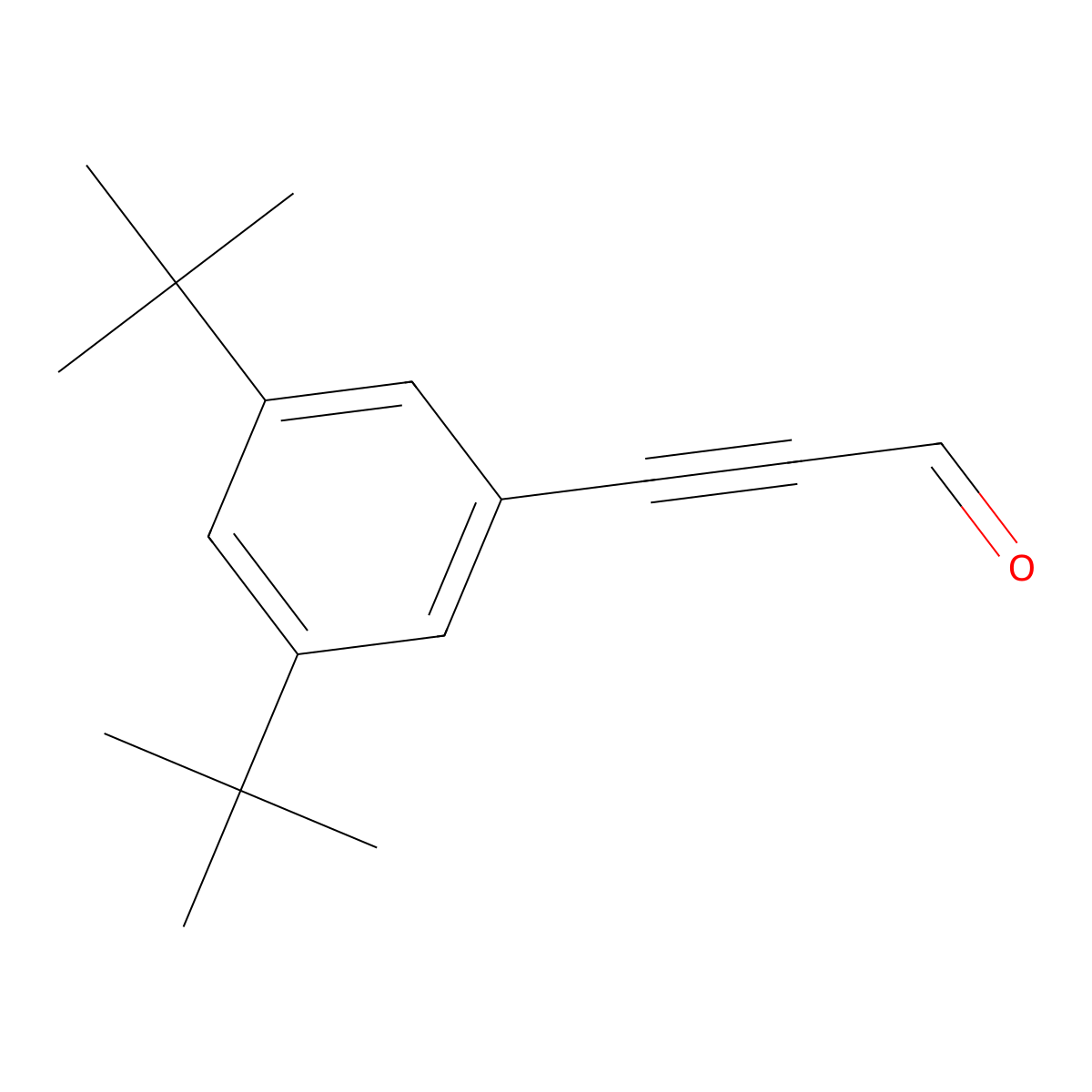 3-(3,5-Di-tert-butylphenyl)prop-2-ynal molecular structure, CAS 192812-12-7