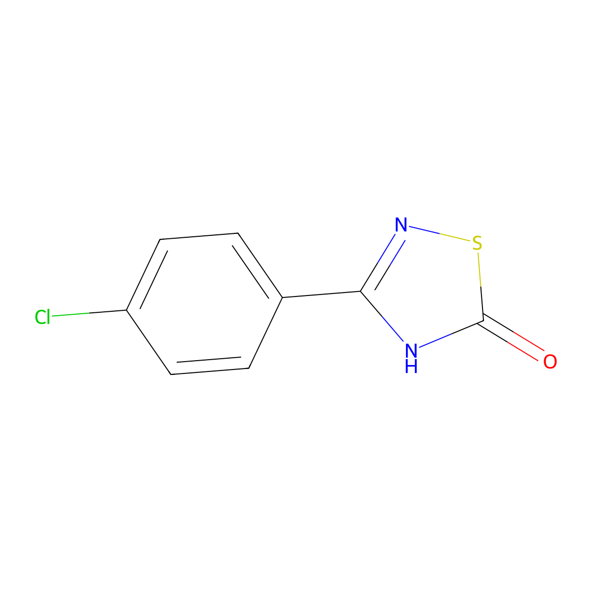 3-(4-chlorophenyl)-1,2,4-thiadiazol-5(4H)-one molecular structure, CAS 192817-66-6