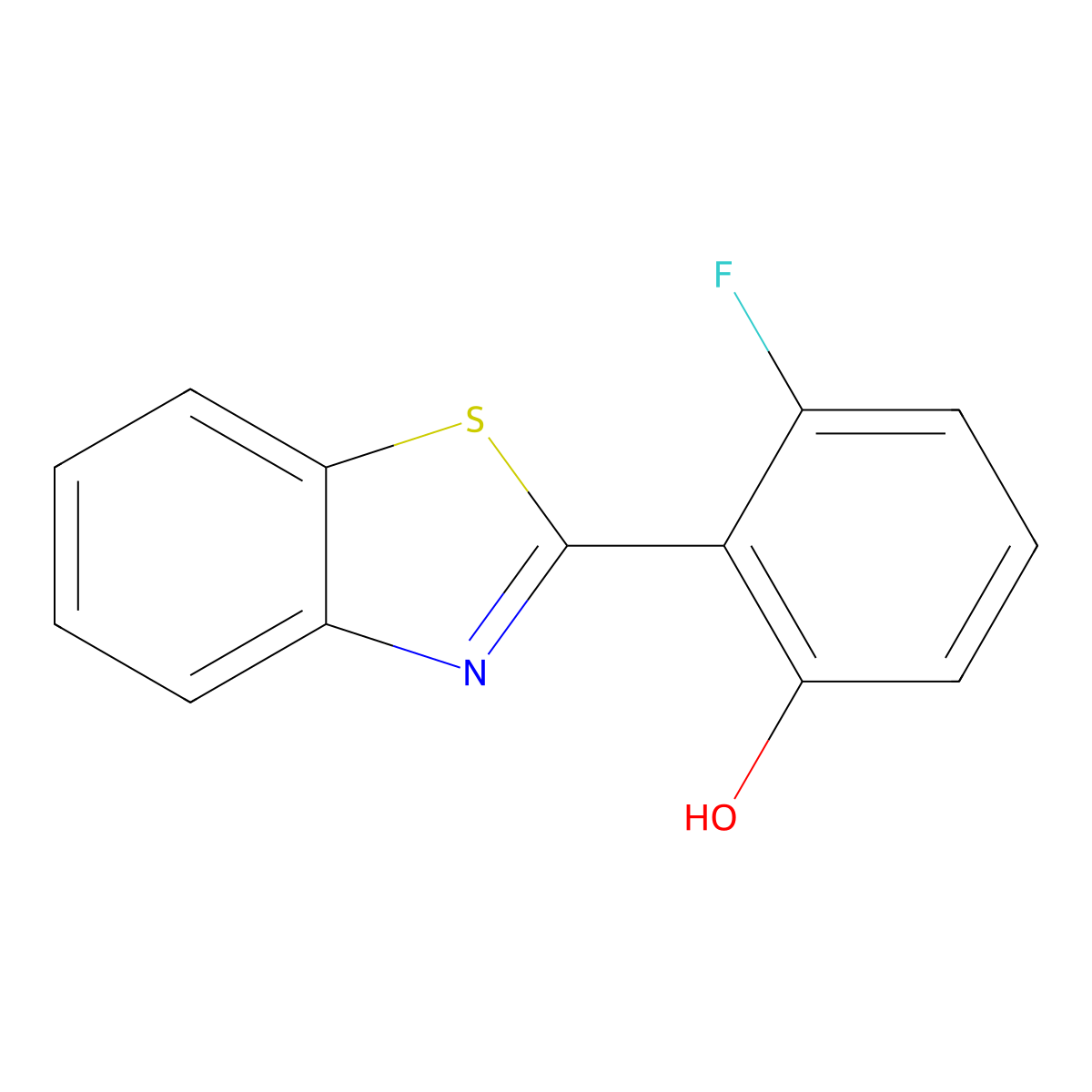 2-(Benzo[d]thiazol-2-yl)-3-fluorophenol molecular structure, CAS 1928173-45-8