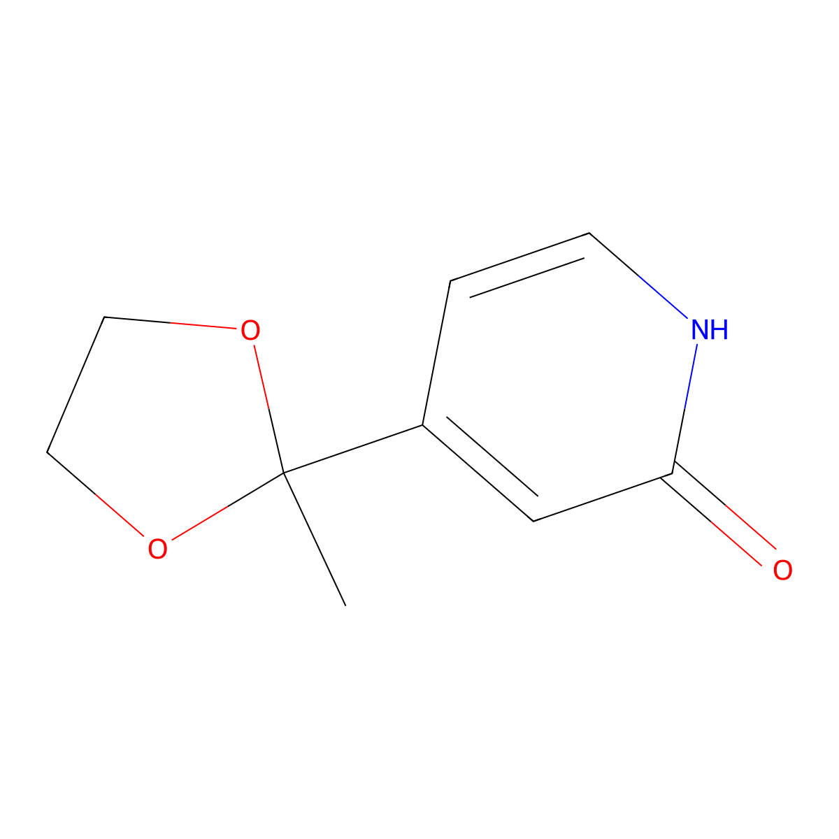 4-(2-Methyl-1,3-dioxolan-2-yl)-1,2-dihydropyridin-2-one molecular structure, CAS 192819-08-2