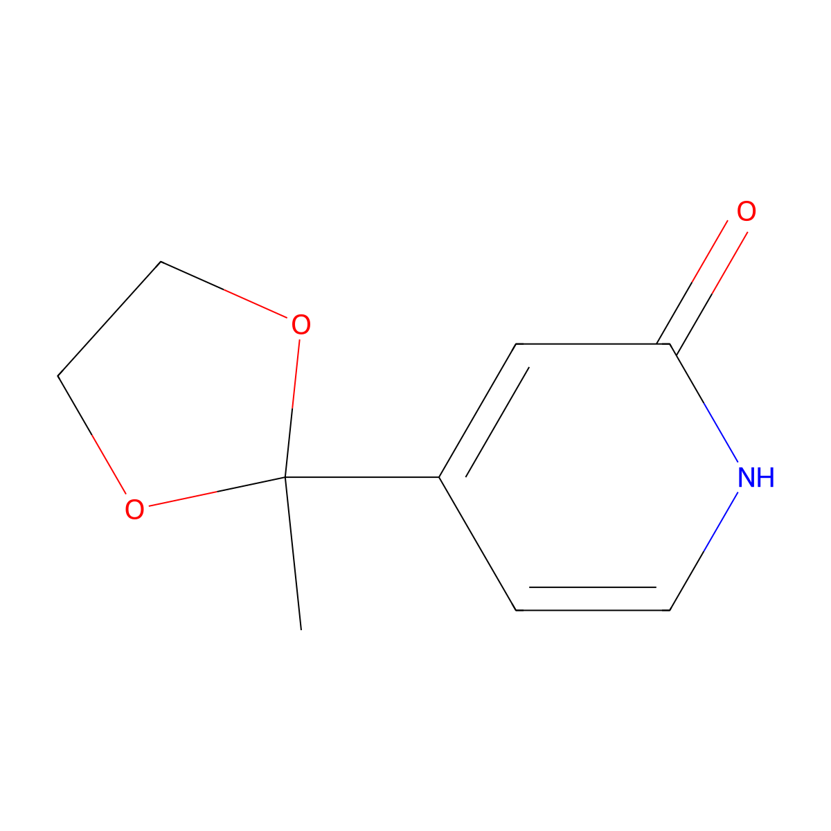 4-(2-Methyl-1,3-dioxolan-2-yl)-1,2-dihydropyridin-2-one molecular structure, CAS 192819-08-2