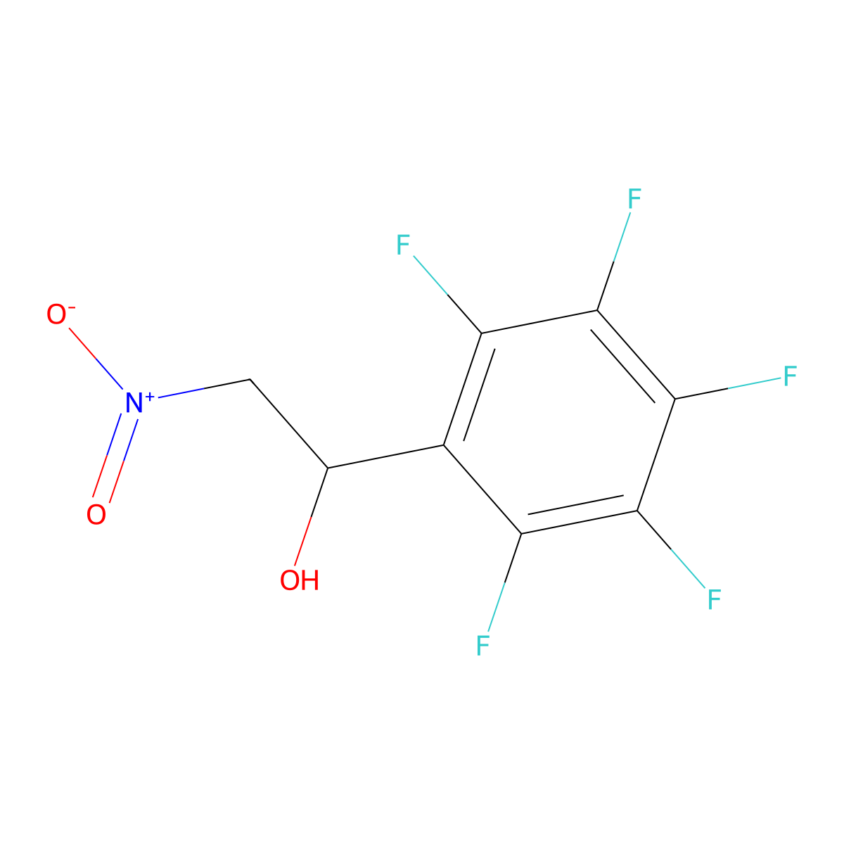 2-Nitro-1-(pentafluorophenyl)ethanol molecular structure, CAS 19282-52-1