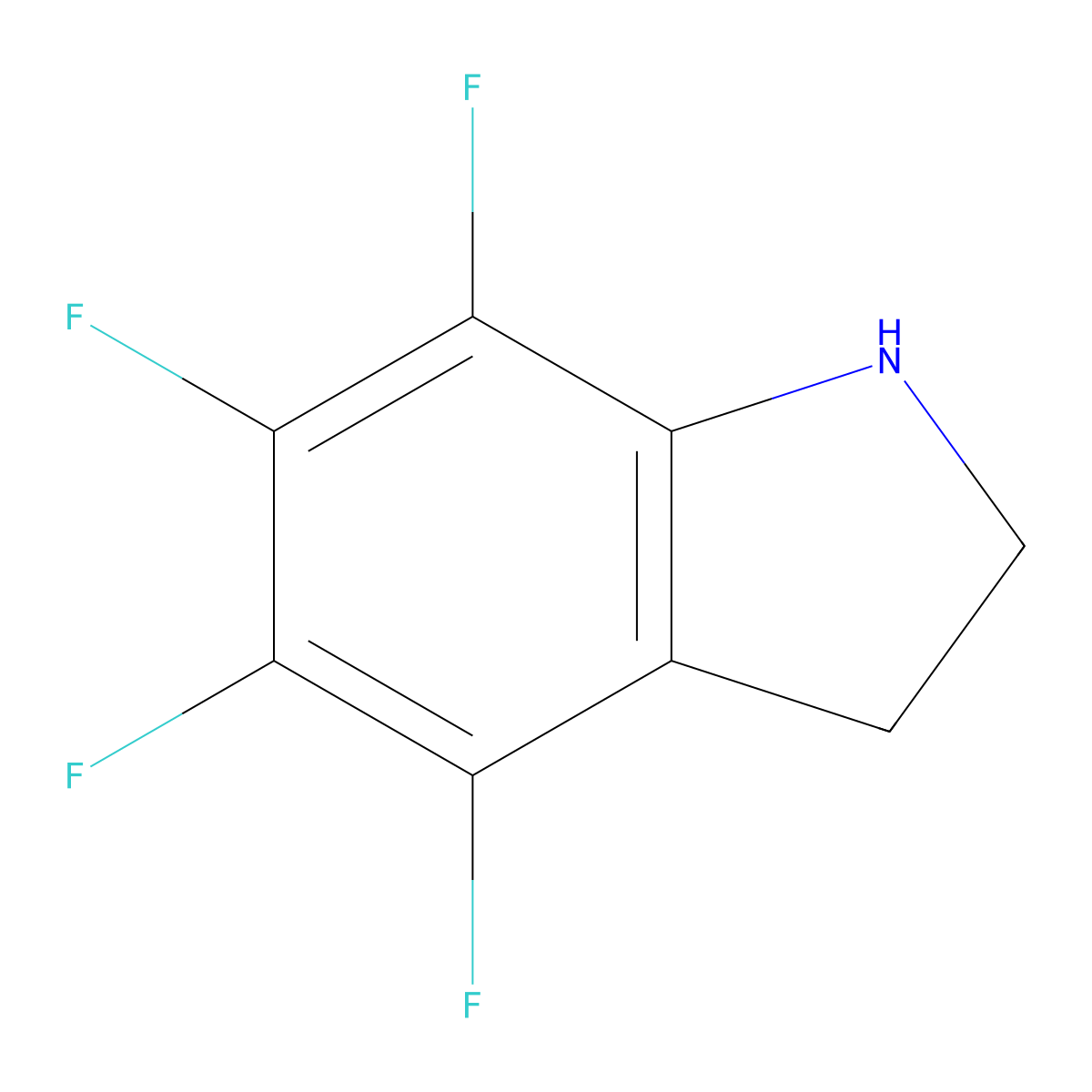 4,5,6,7-Tetrafluoroindoline molecular structure, CAS 19282-55-4