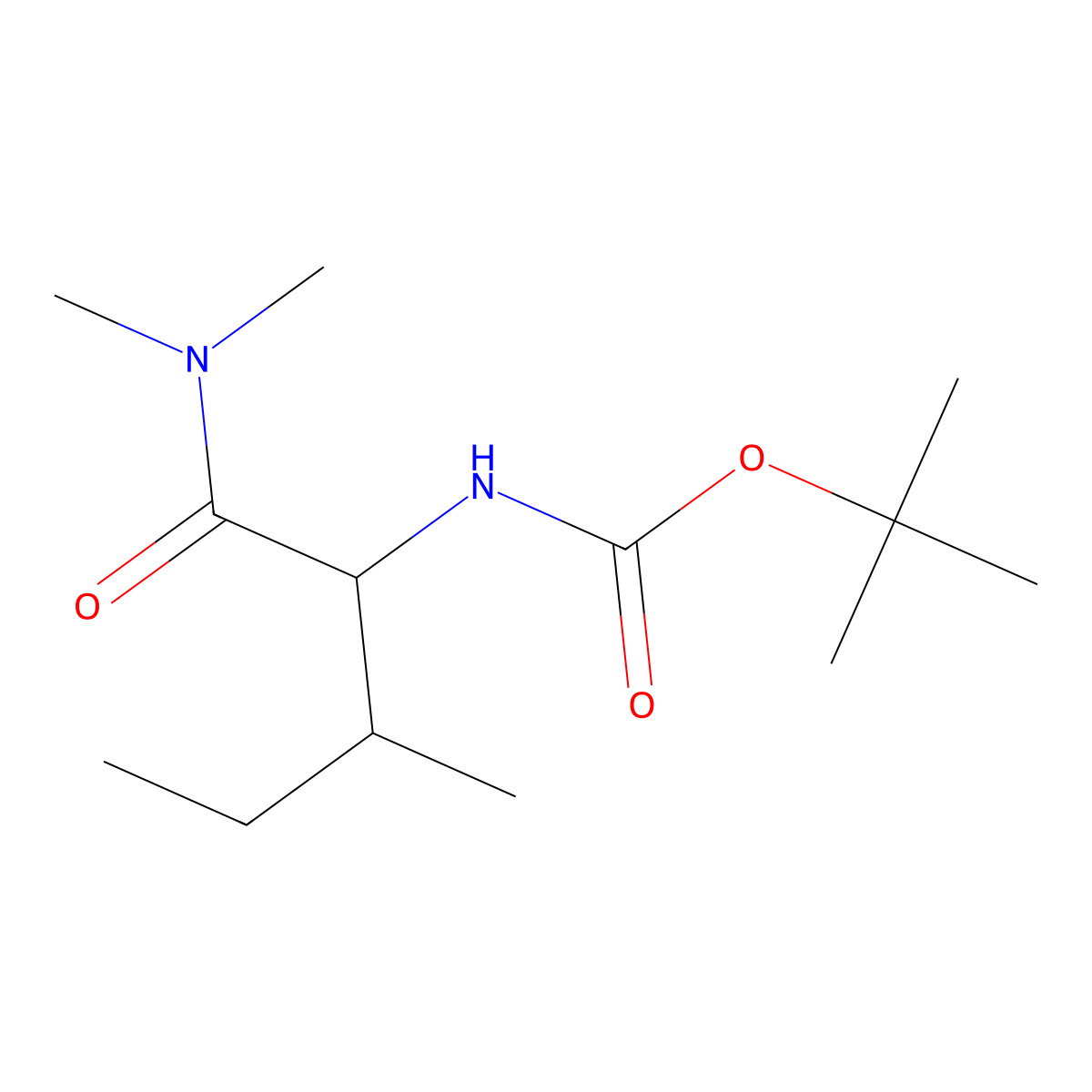 (S,S)-(1-Dimethylcarbamoyl-2-methyl-butyl)-carbamic acid tert-butyl ester molecular structure, CAS 192821-24-2