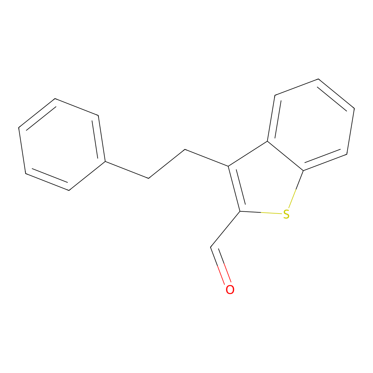 3-(2-Phenylethyl)-1-benzothiophene-2-carbaldehyde molecular structure, CAS 192826-93-0