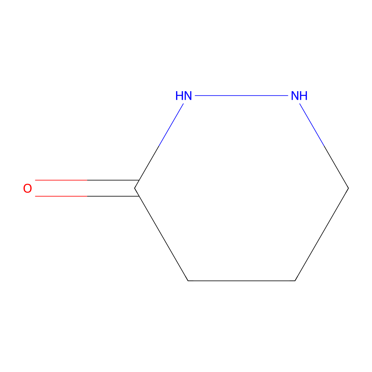 1,2-Diazinan-3-one molecular structure, CAS 19283-07-9