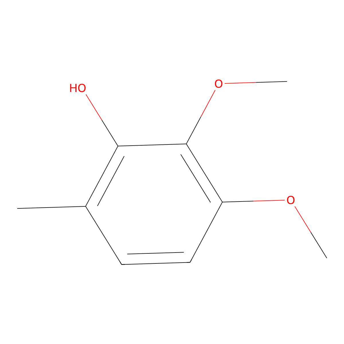 2,3-Dimethoxy-6-methylphenol molecular structure, CAS 19283-81-9