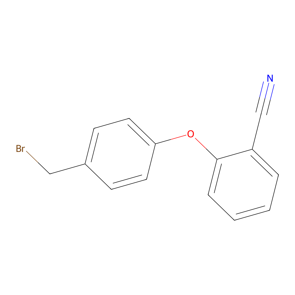 2-[4-(Bromomethyl)phenoxy]benzonitrile molecular structure, CAS 1928357-83-8