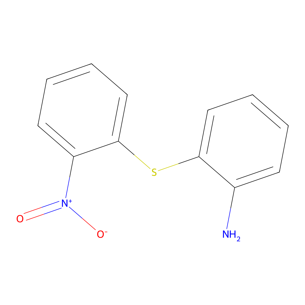2-Amino-2'-nitrodiphenyl Sulfide molecular structure, CAS 19284-81-2