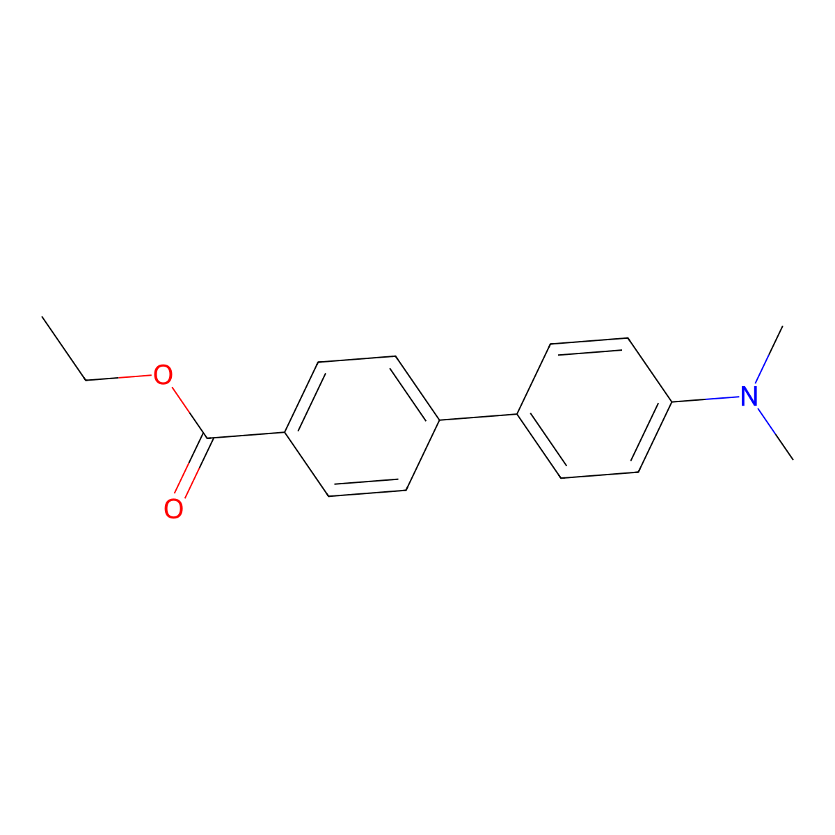 [1,1'-Biphenyl]-4-carboxylic acid, 4'-(dimethylamino)-, ethyl ester molecular structure, CAS 192865-77-3