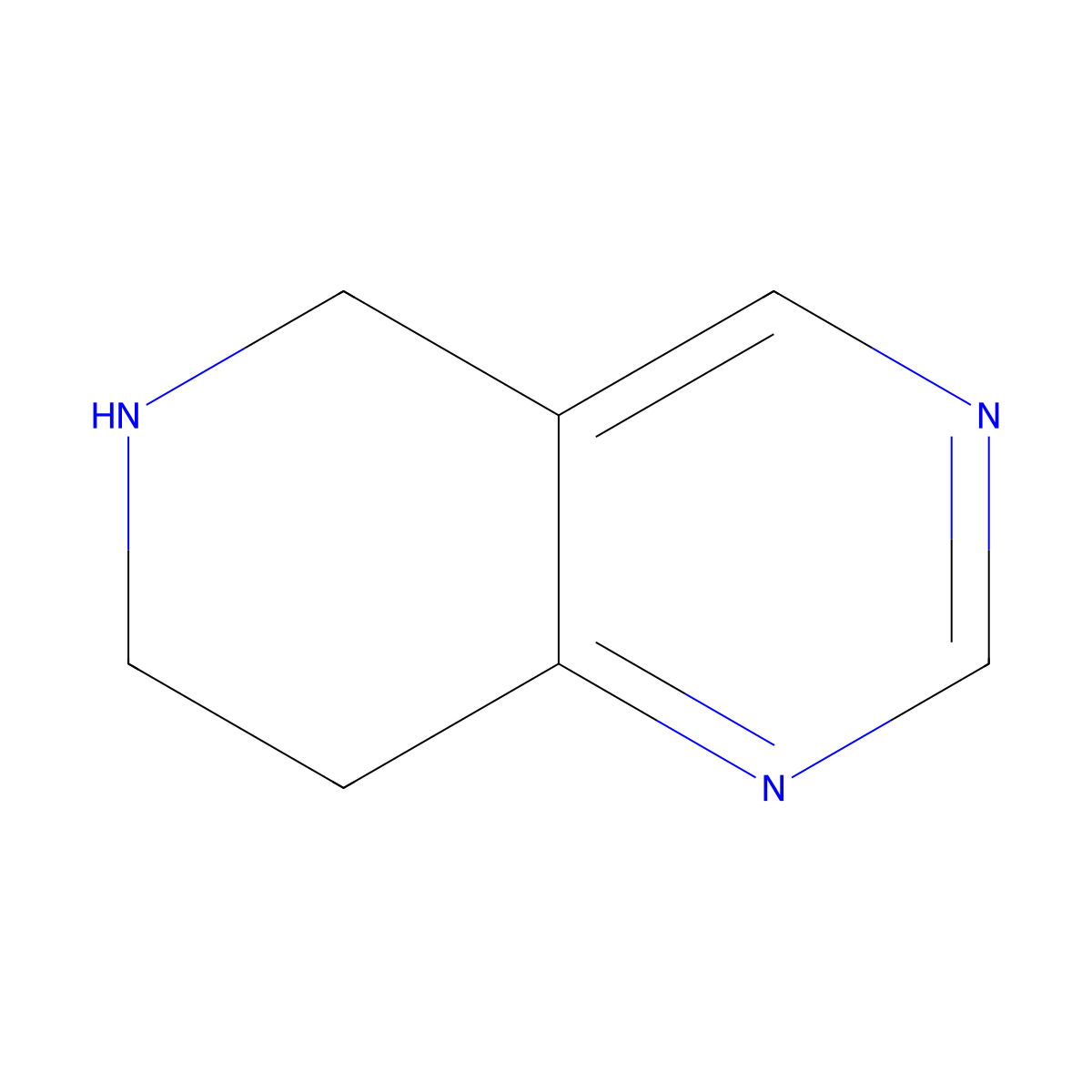 5H,6H,7H,8H-pyrido(4,3-d)pyrimidine molecular structure, CAS 192869-50-4