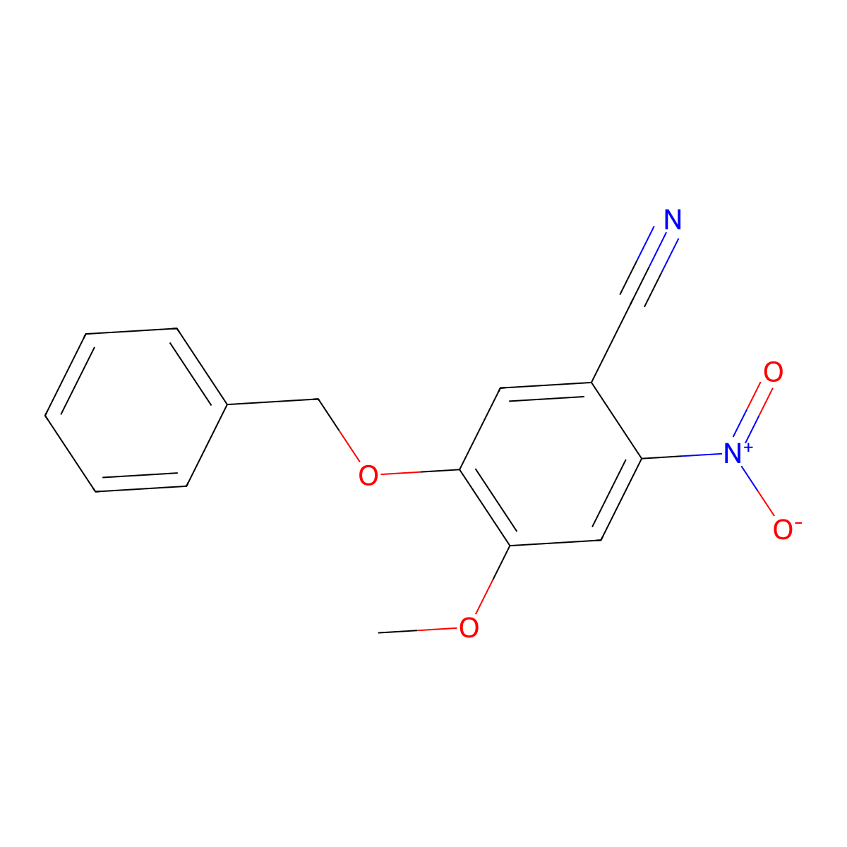 5-(Benzyloxy)-4-methoxy-2-nitrobenzonitrile molecular structure, CAS 192869-56-0