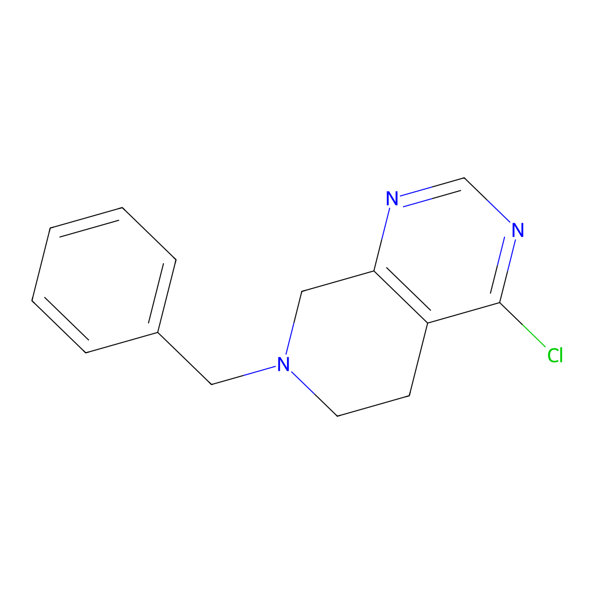 7-Benzyl-4-chloro-5,6,7,8-tetrahydropyrido[3,4-d]pyrimidine molecular structure, CAS 192869-80-0