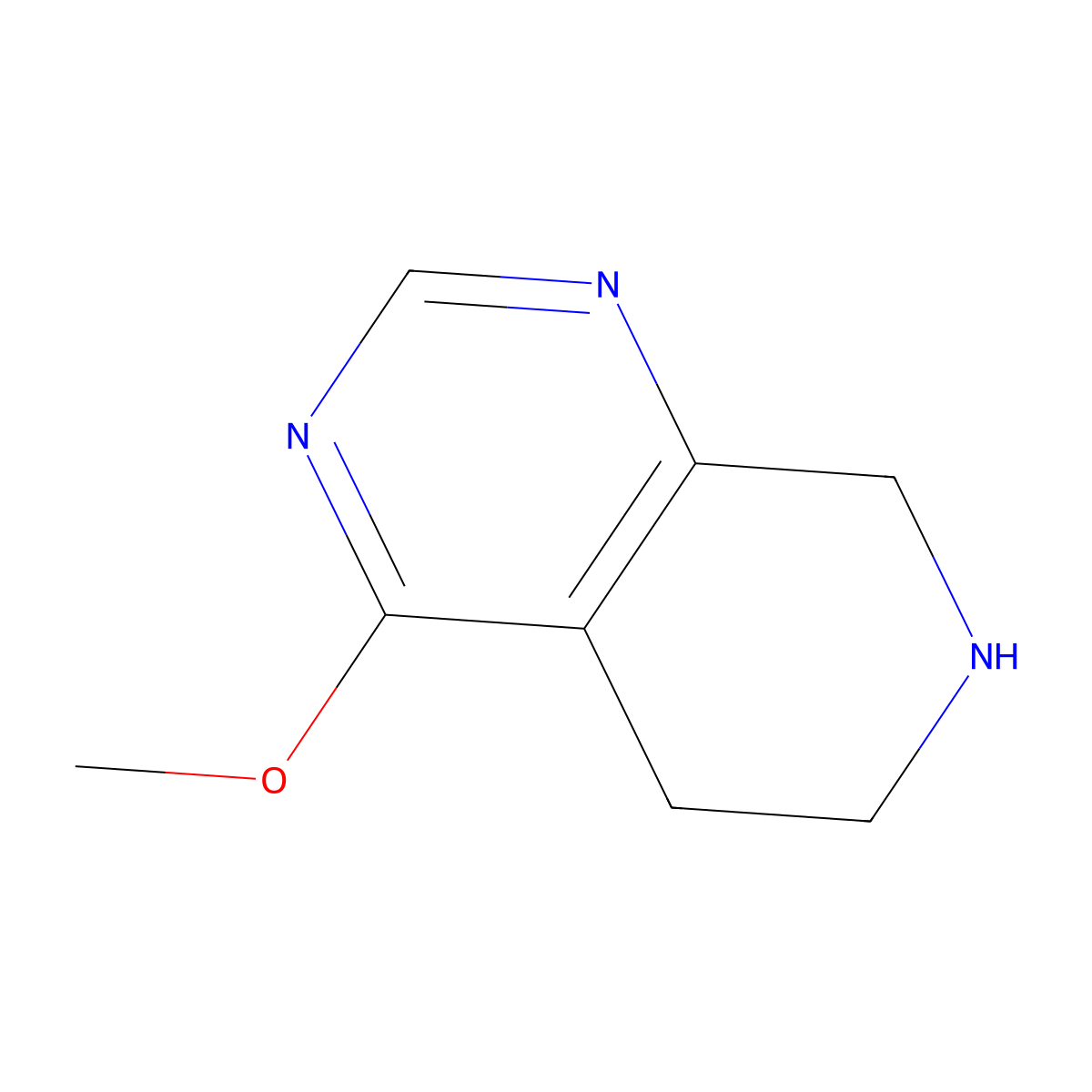 4-Methoxy-5,6,7,8-tetrahydropyrido[3,4-d]pyrimidine molecular structure, CAS 192869-82-2