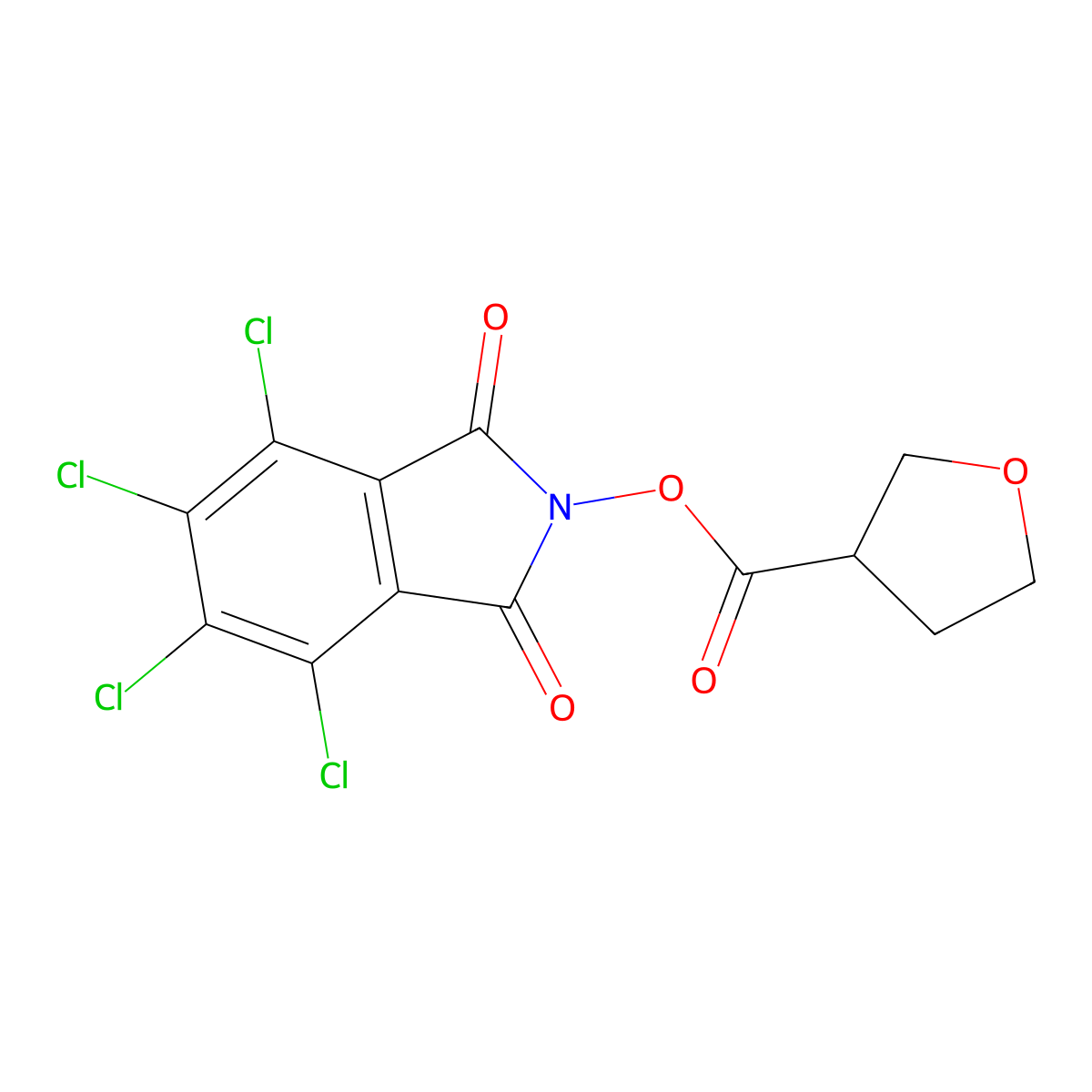 4,5,6,7-tetrachloro-1,3-dioxo-2,3-dihydro-1H-isoindol-2-yl oxolane-3-carboxylate molecular structure, CAS 1928766-15-7