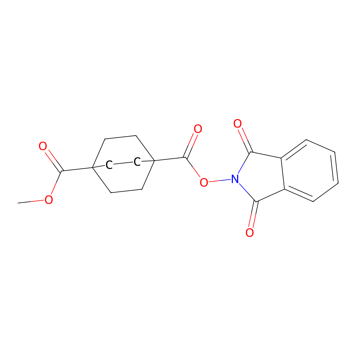 1-(1,3-Dioxoisoindolin-2-YL) 4-methyl bicyclo[2.2.2]octane-1,4-dicarboxylate molecular structure, CAS 1928766-36-2