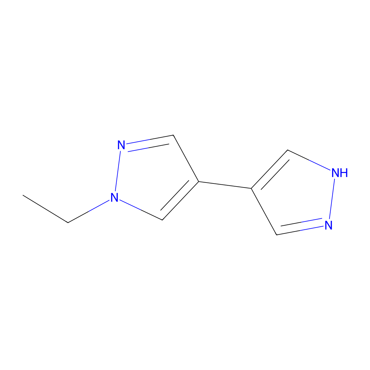 1-Ethyl-4-(1h-pyrazol-4-yl)-1h-pyrazole molecular structure, CAS 1928784-17-1