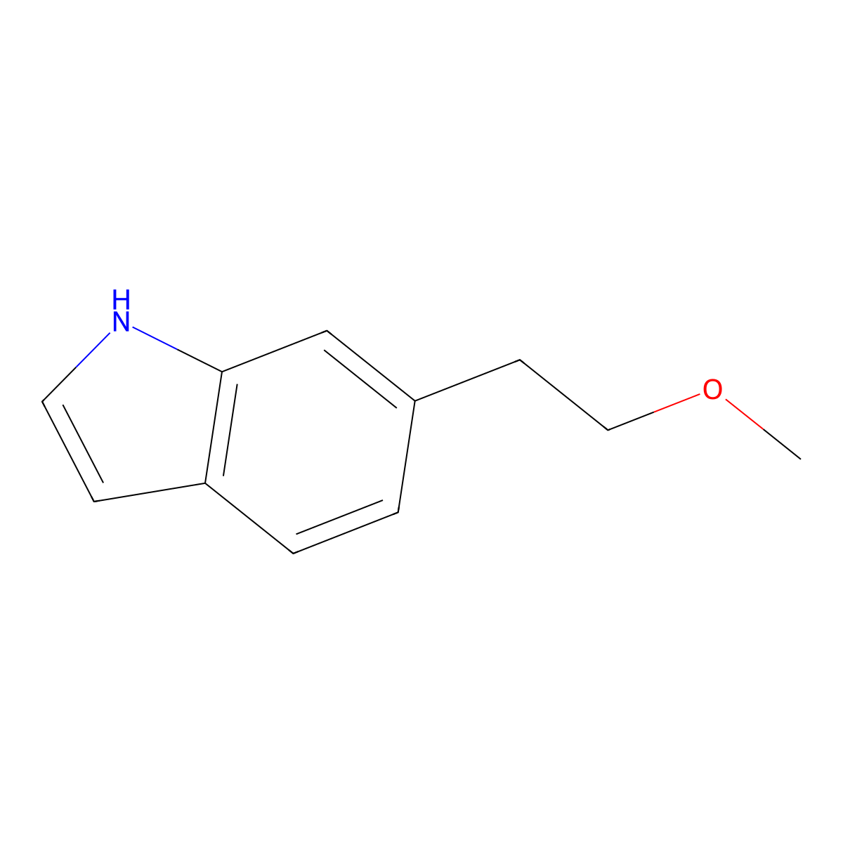 6-(2-methoxyethyl)-1H-indole molecular structure, CAS 1928787-23-8