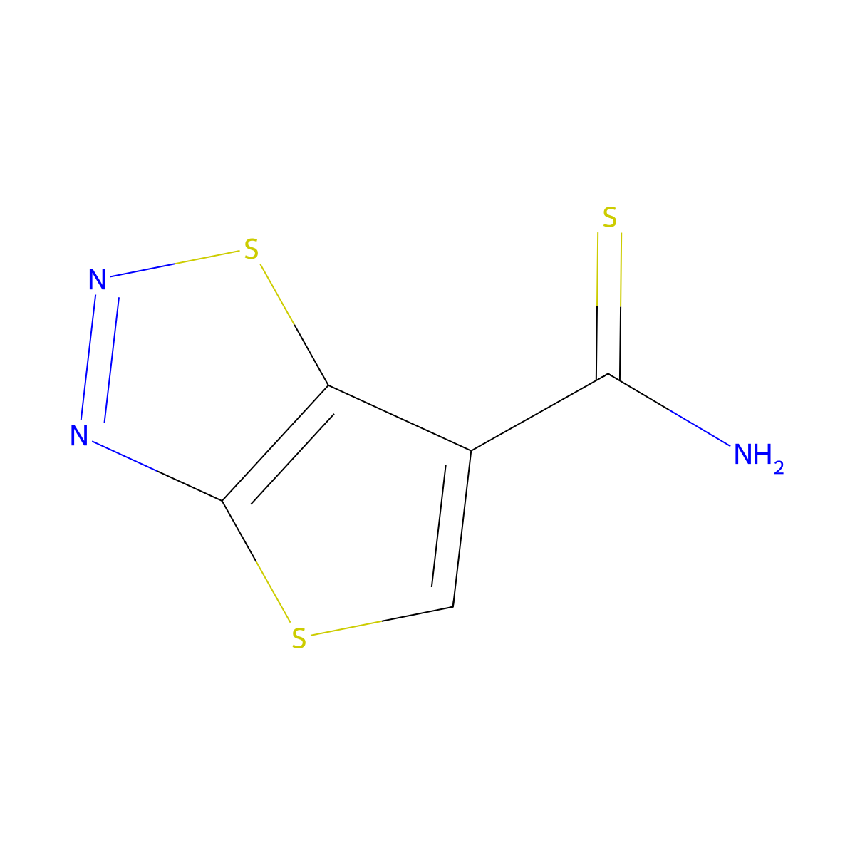 Thieno[2,3-d][1,2,3]thiadiazole-6-carbothioamide molecular structure, CAS 192879-04-2