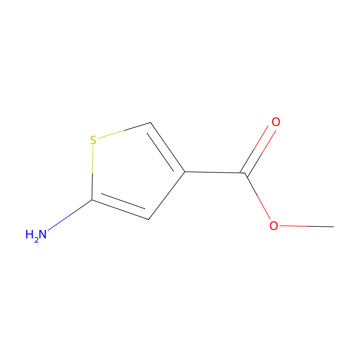 Methyl 5-aminothiophene-3-carboxylate molecular structure, CAS 192879-33-7