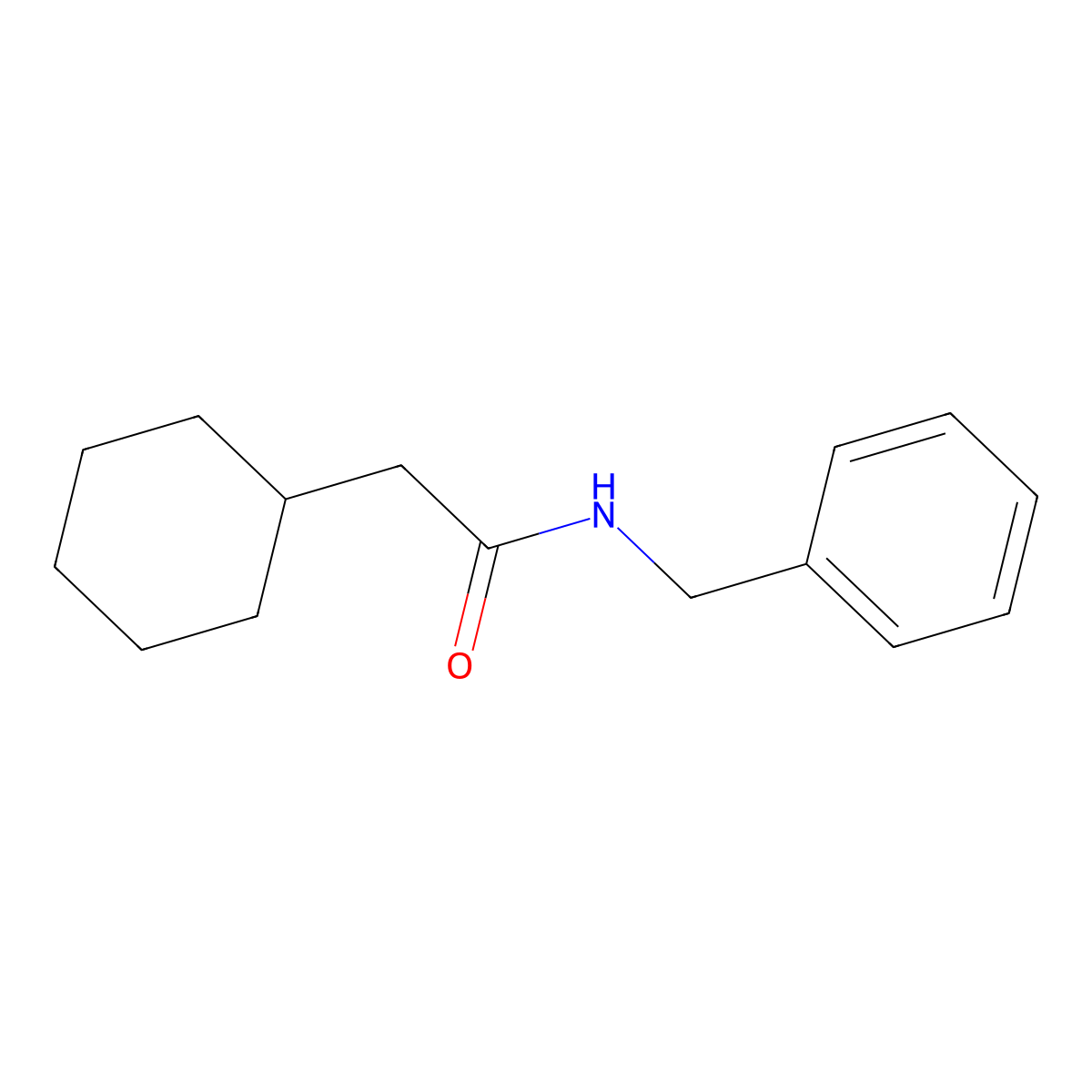 N-benzyl-2-cyclohexylacetamide molecular structure, CAS 192879-51-9
