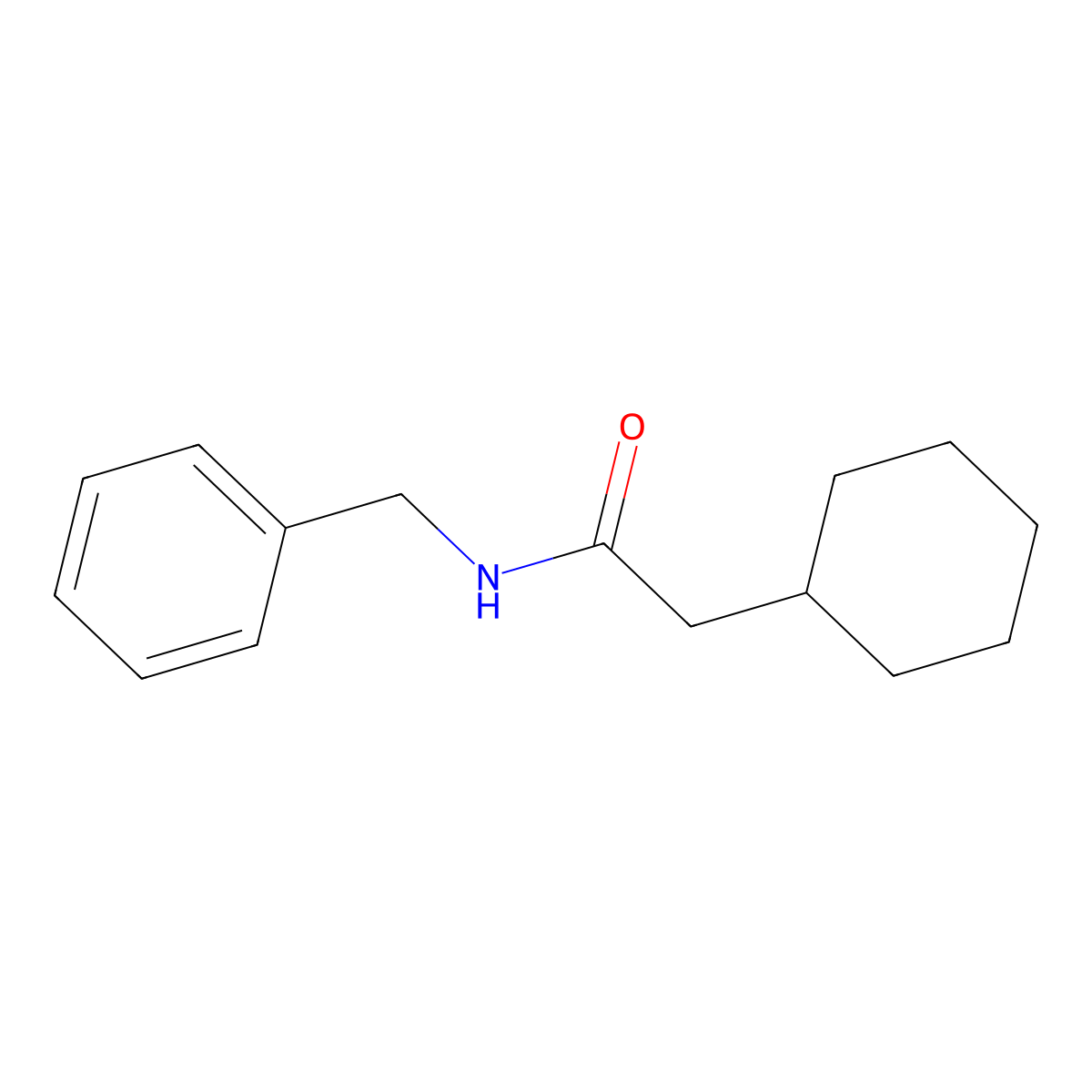 N-benzyl-2-cyclohexylacetamide molecular structure, CAS 192879-51-9