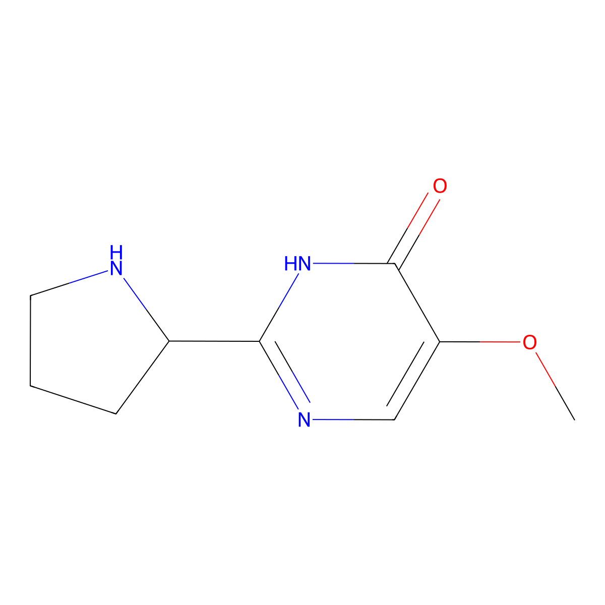 5-Methoxy-2-(pyrrolidin-2-yl)-3,4-dihydropyrimidin-4-one molecular structure, CAS 1928817-53-1