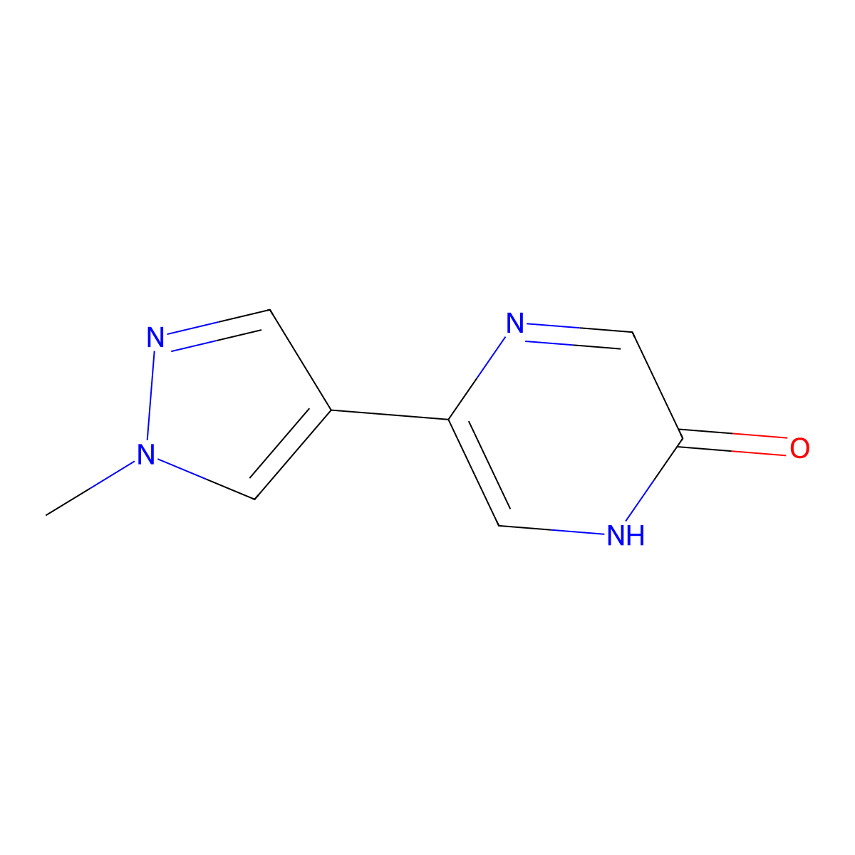 5-(1-Methyl-1H-pyrazol-4-yl)-1,2-dihydropyrazin-2-one molecular structure, CAS 1928821-12-8