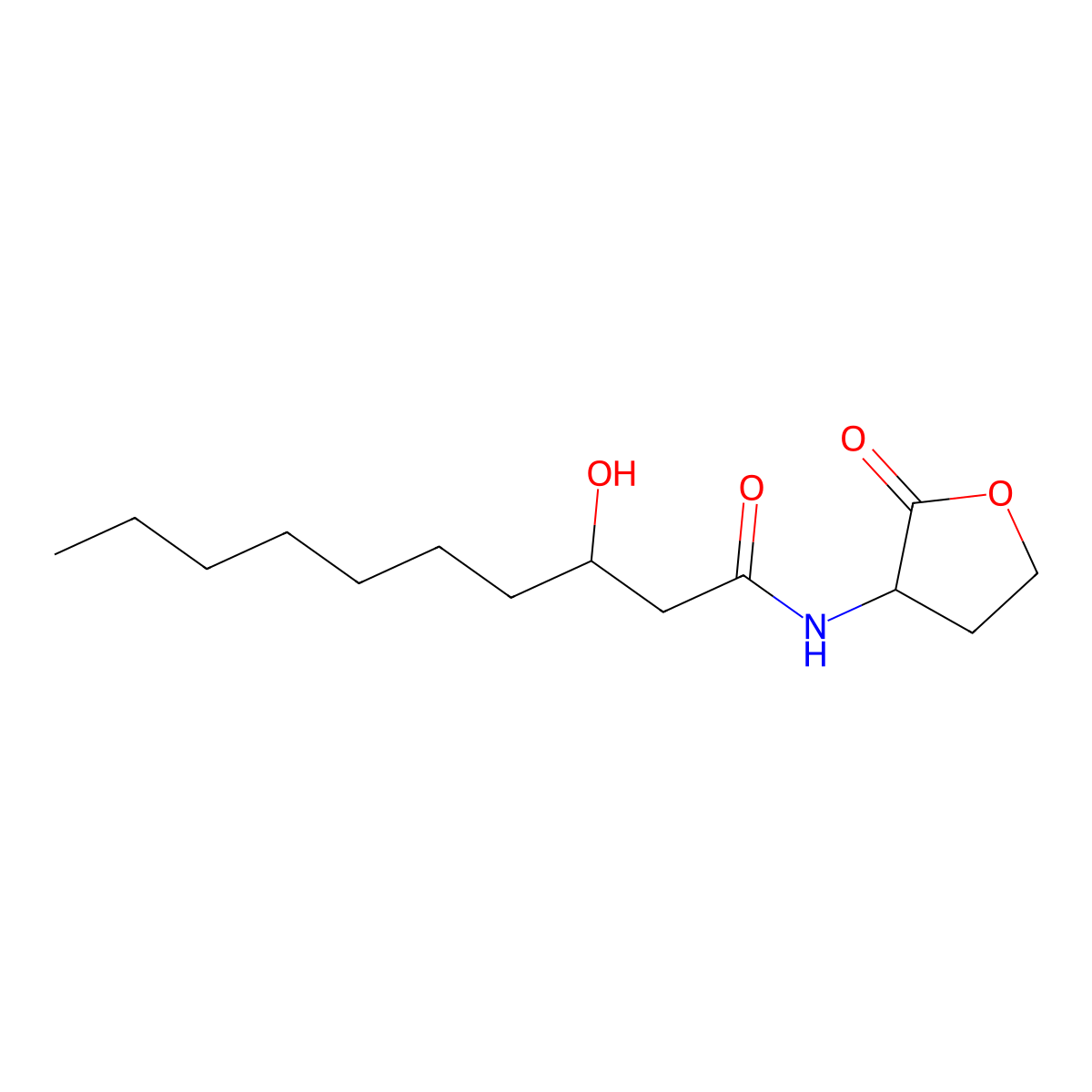 3-Hydroxy-N-[(3S)-2-oxooxolan-3-yl]decanamide molecular structure, CAS 192883-12-8