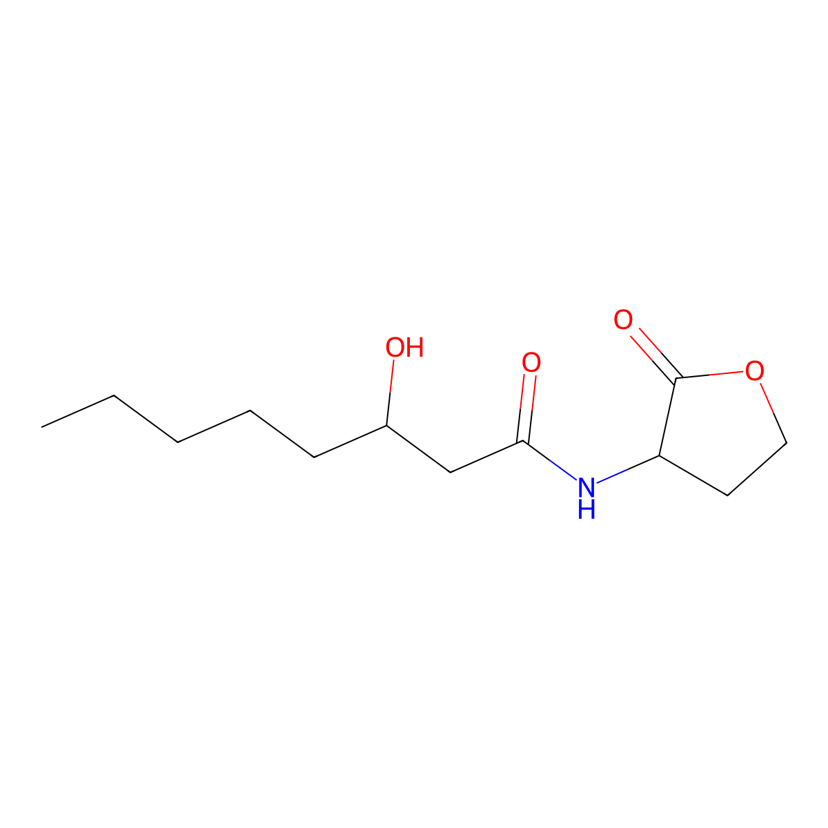 N-(3-hydroxy-octanoyl)-homoserine lactone molecular structure, CAS 192883-14-0