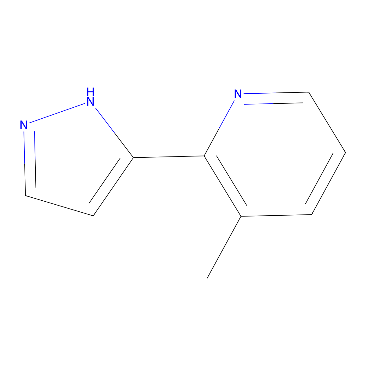 3-Methyl-2-(2H-pyrazol-3-yl)pyridine molecular structure, CAS 1928833-98-0