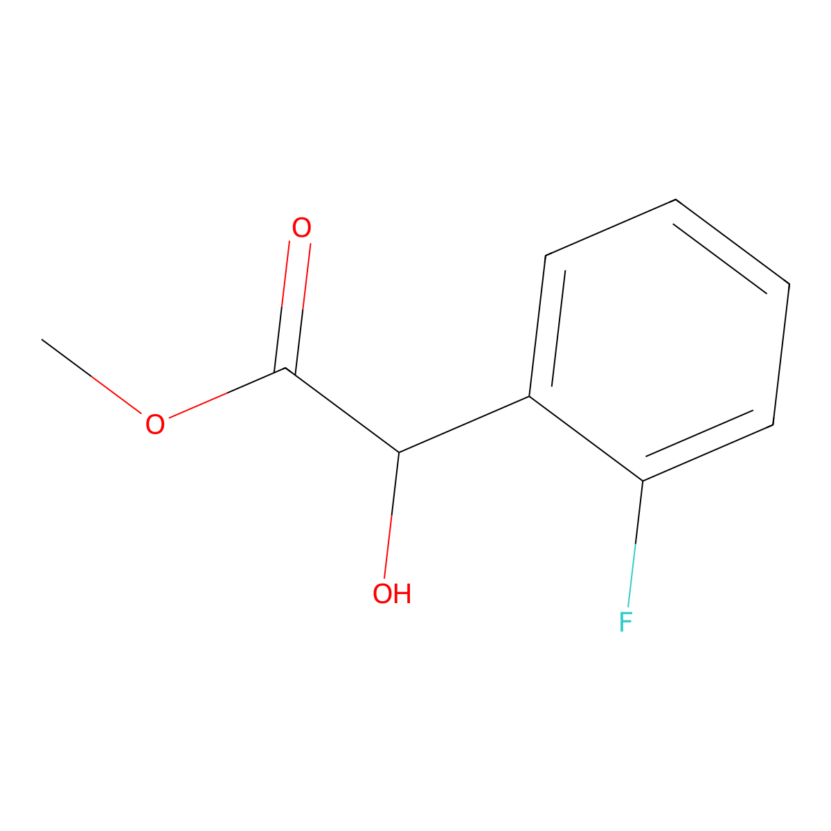 Methyl 2-fluoromandelate molecular structure, CAS 192884-55-2