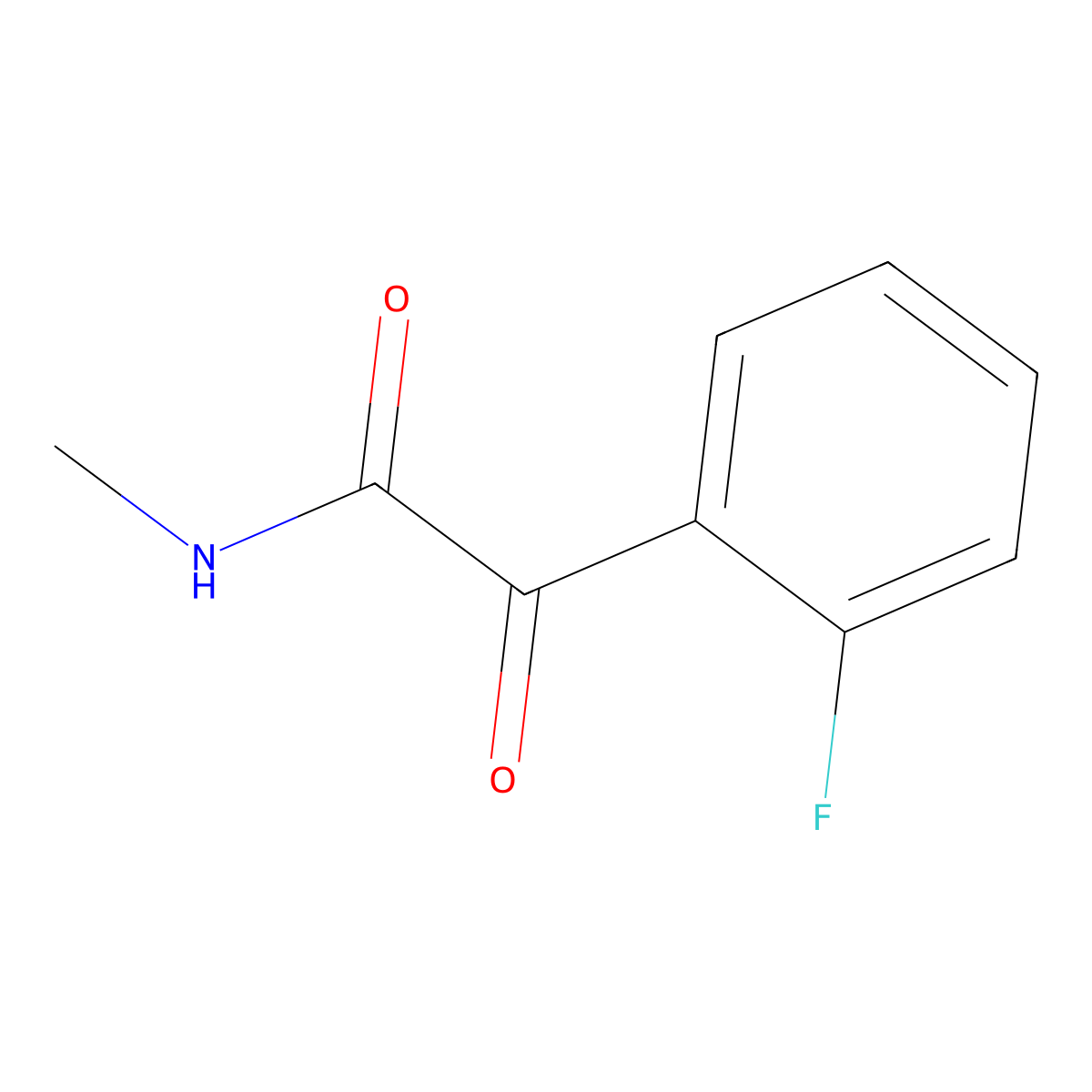 2-Fluoro-N-methyl-|A-oxobenzeneacetamide molecular structure, CAS 192884-56-3