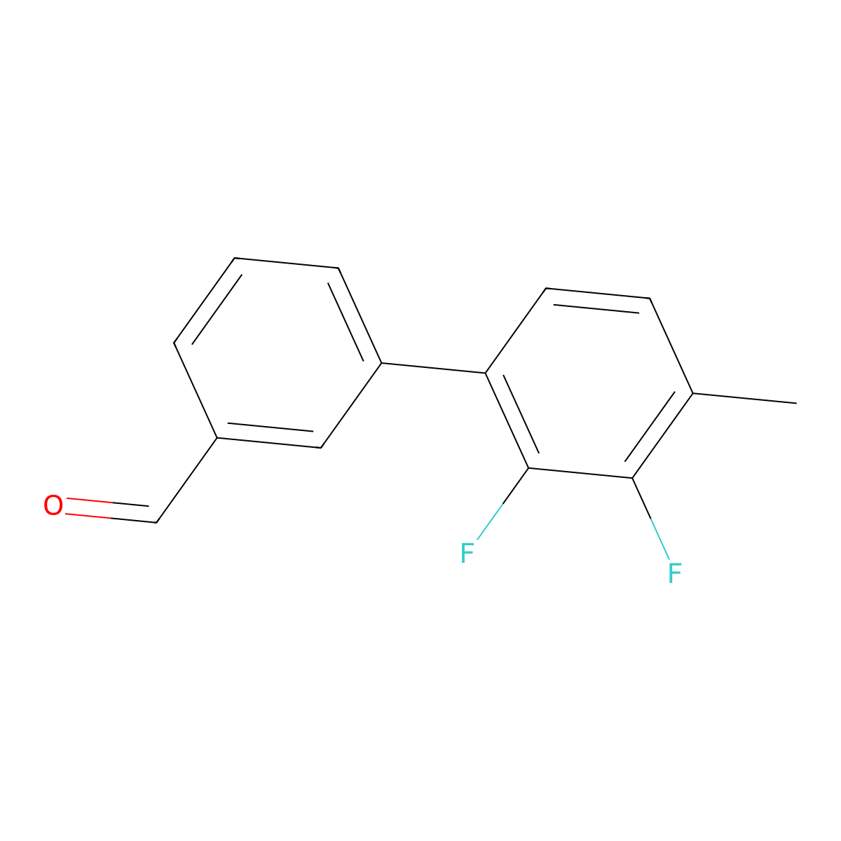 2',3'-Difluoro-4'-methyl[1,1'-biphenyl]-3-carboxaldehyde molecular structure, CAS 1928914-81-1