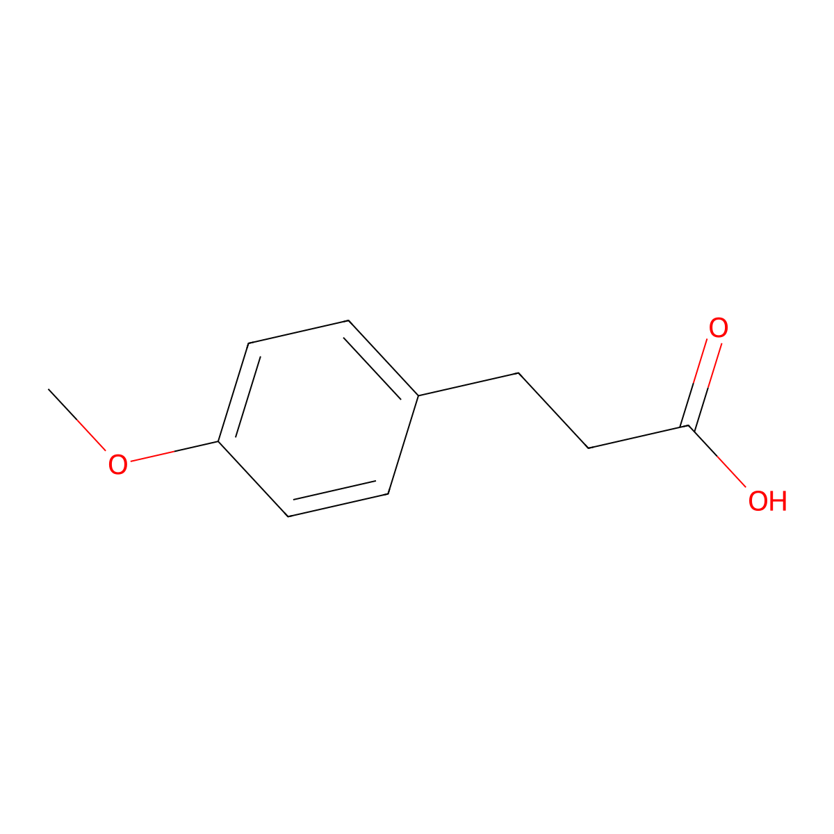 3-(p-Methoxyphenyl)propionic acid molecular structure, CAS 1929-29-9