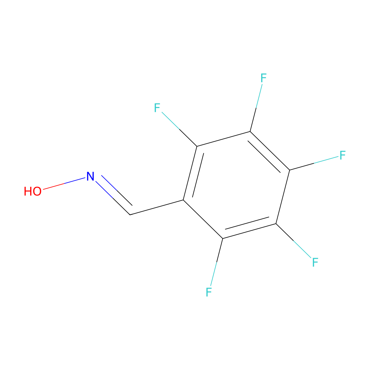 N-[(pentafluorophenyl)methylidene]hydroxylamine molecular structure, CAS 19292-27-4