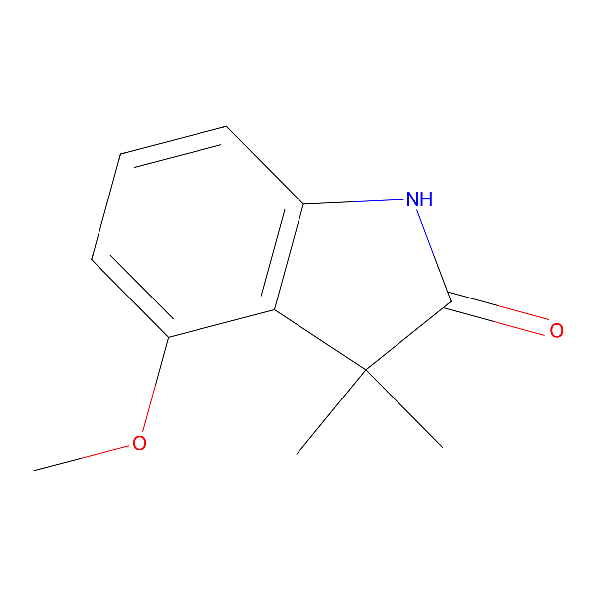 4-Methoxy-3,3-dimethyl-1,3-dihydro-indol-2-one molecular structure, CAS 192928-47-5