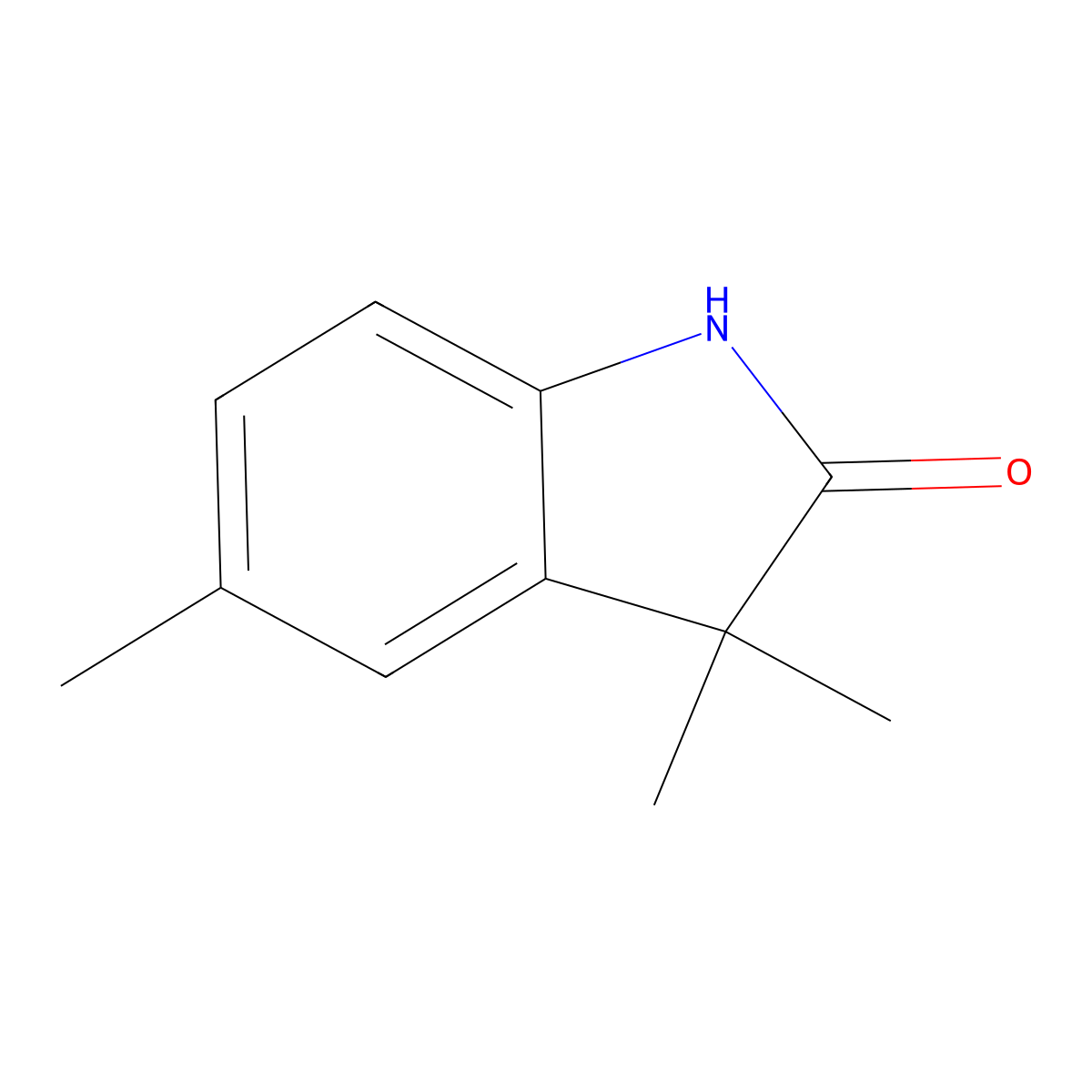 3,3,5-Trimethylindolin-2-one molecular structure, CAS 192928-48-6