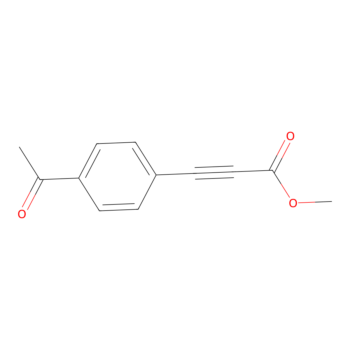 Methyl 3-(4-acetylphenyl)prop-2-ynoate molecular structure, CAS 192928-57-7