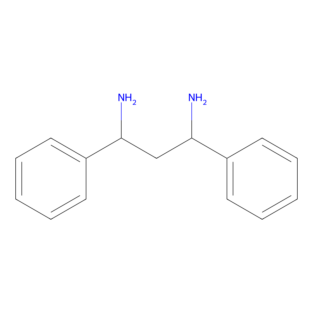 1,3-Diphenylpropane-1,3-diamine molecular structure, CAS 19293-52-8