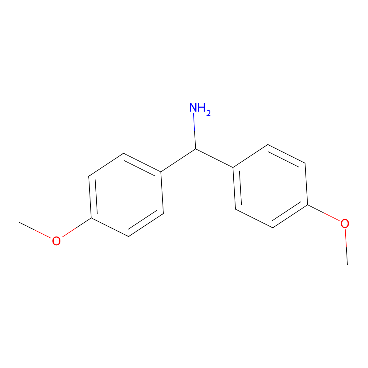 4,4'-Dimethoxybenzhydrylamine molecular structure, CAS 19293-62-0
