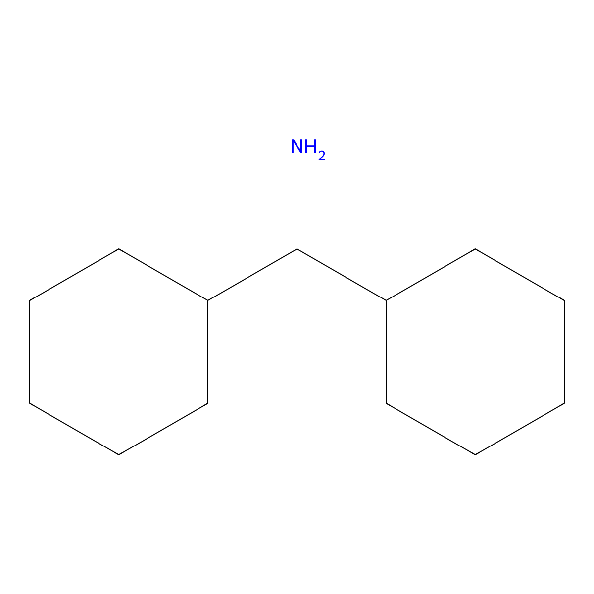 alpha-Cyclohexylcyclohexanemethanamine molecular structure, CAS 19293-63-1