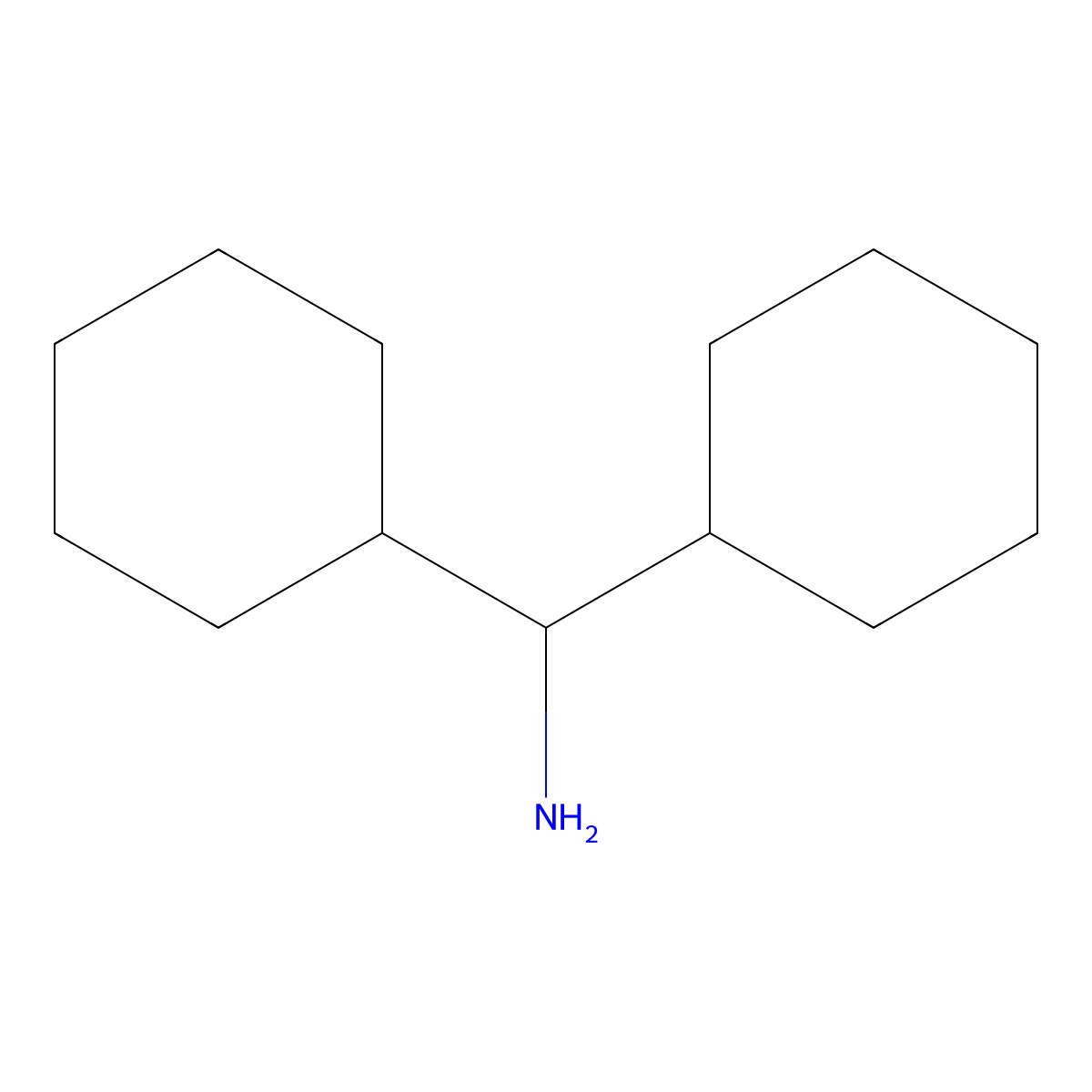 alpha-Cyclohexylcyclohexanemethanamine molecular structure, CAS 19293-63-1
