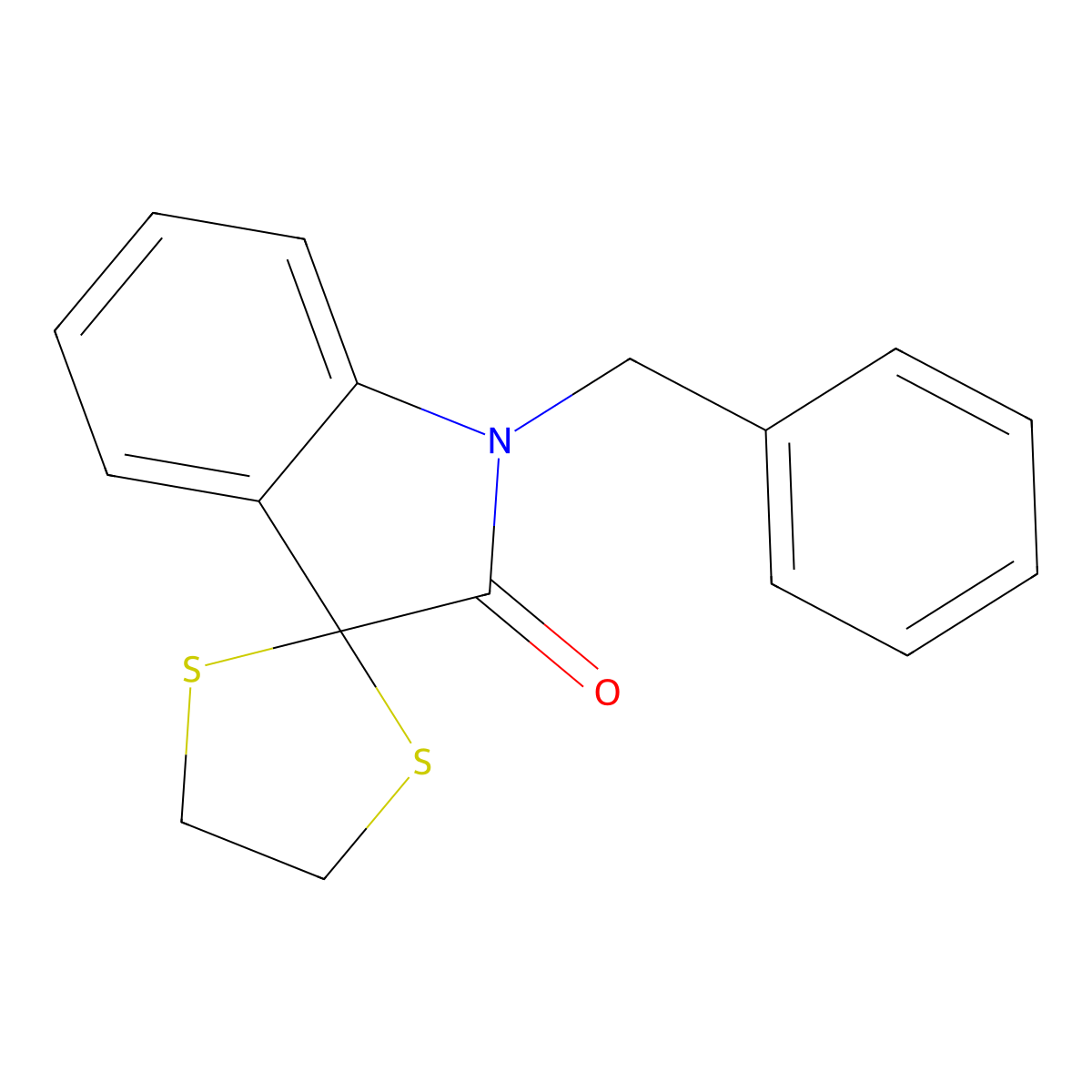 1'-Benzyl-1',2'-dihydrospiro[1,3-dithiolane-2,3'-indole]-2'-one molecular structure, CAS 192931-01-4