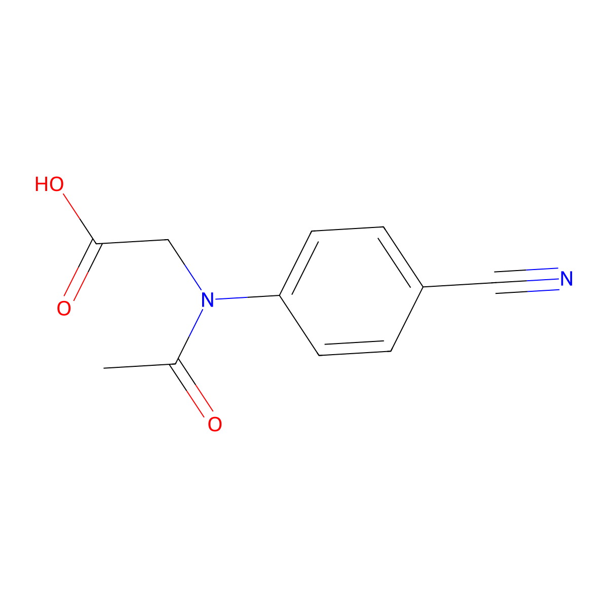 2-[N-(4-cyanophenyl)acetamido]acetic acid molecular structure, CAS 192933-27-0